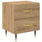 vidaXL Bedside Cabinet Artisan oak 40 x 35 x 47.5 cm Engineered wood