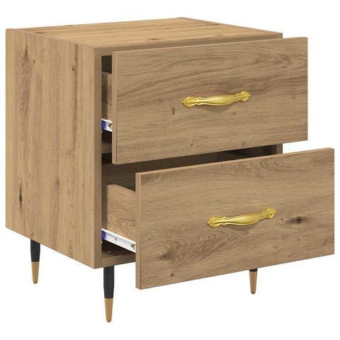 vidaXL Bedside Cabinet Artisan oak 40 x 35 x 47.5 cm Engineered wood
