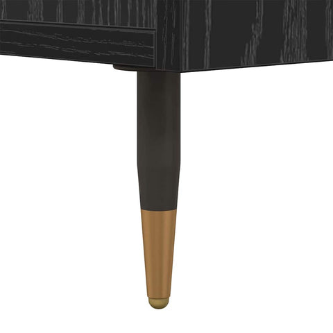 vidaXL Bedside Cabinet Black oak 40 x 35 x 47.5 cm Engineered wood