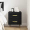 vidaXL Bedside Cabinet Black oak 40 x 35 x 47.5 cm Engineered wood