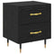 vidaXL Bedside Cabinet Black oak 40 x 35 x 47.5 cm Engineered wood