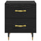 vidaXL Bedside Cabinet Black oak 40 x 35 x 47.5 cm Engineered wood