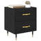 vidaXL Bedside Cabinet Black oak 40 x 35 x 47.5 cm Engineered wood