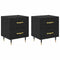 vidaXL Bedside Cabinet with Drawer 2 pcs Black oak 40 x 35 x 47.5 cm