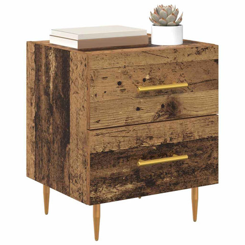 vidaXL Bedside Cabinet Old Wood 40 x 35 x 47.5 cm Engineered Wood