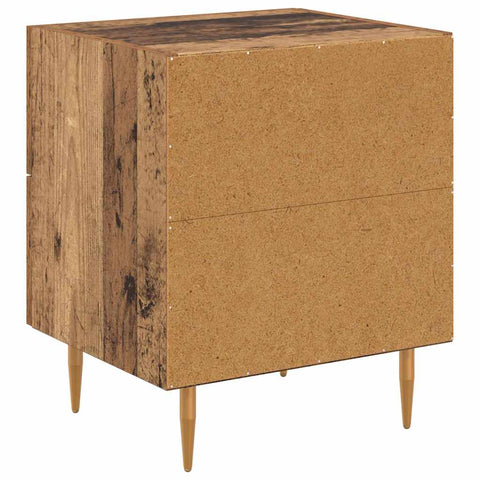 vidaXL Bedside Cabinet with Drawer 2 pcs Old Wood 40 x 35 x 47.5 cm