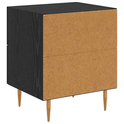 vidaXL Bedside Cabinet Black Oak 40 x 35 x 47.5 cm Engineered Wood