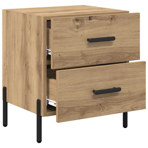 vidaXL Bedside Cabinet with Drawer 2 pcs Artisan oak 40 x 35 x 47.5 cm