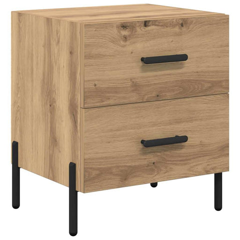 vidaXL Bedside Cabinet with Drawer 2 pcs Artisan oak 40 x 35 x 47.5 cm