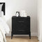vidaXL Bedside Cabinet Black oak 40 x 35 x 47.5 cm Engineered wood