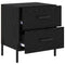 vidaXL Bedside Cabinet with Drawer 2 pcs Black oak 40 x 35 x 47.5 cm