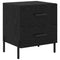 vidaXL Bedside Cabinet with Drawer 2 pcs Black oak 40 x 35 x 47.5 cm