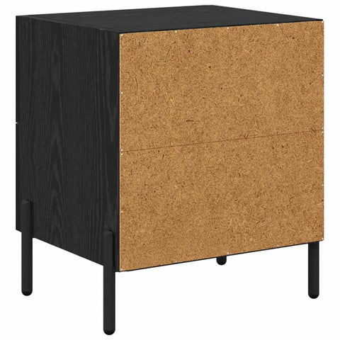 vidaXL Bedside Cabinet with Drawer 2 pcs Black oak 40 x 35 x 47.5 cm