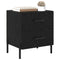 vidaXL Bedside Cabinet with Drawer 2 pcs Black oak 40 x 35 x 47.5 cm
