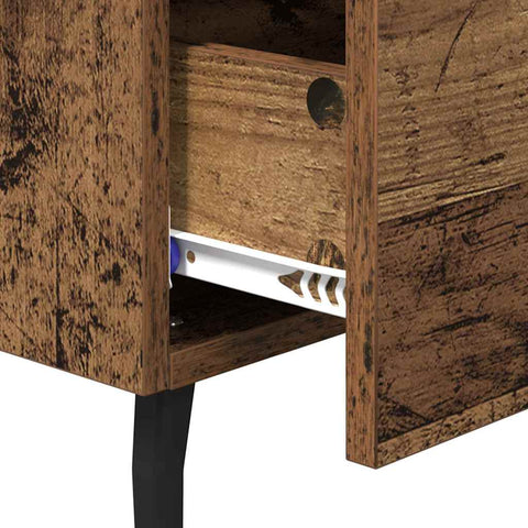 vidaXL Bedside Cabinet Old wood 40 x 35 x 47.5 cm Engineered wood
