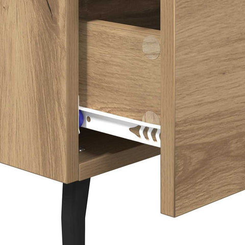 vidaXL Bedside Cabinet Artisan oak 40 x 35 x 47.5 cm Engineered wood