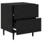 vidaXL Bedside Cabinet Black oak 40 x 35 x 47.5 cm Engineered wood