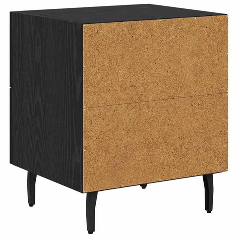 vidaXL Bedside Cabinet Black oak 40 x 35 x 47.5 cm Engineered wood