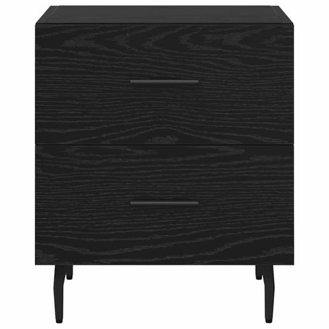 vidaXL Bedside Cabinet Black oak 40 x 35 x 47.5 cm Engineered wood