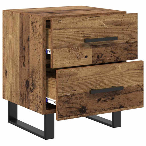 vidaXL Bedside Cabinet Old wood 40 x 35 x 47.5 cm Engineered wood