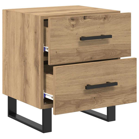 vidaXL Bedside Cabinet Artisan oak 40 x 35 x 47.5 cm Engineered wood