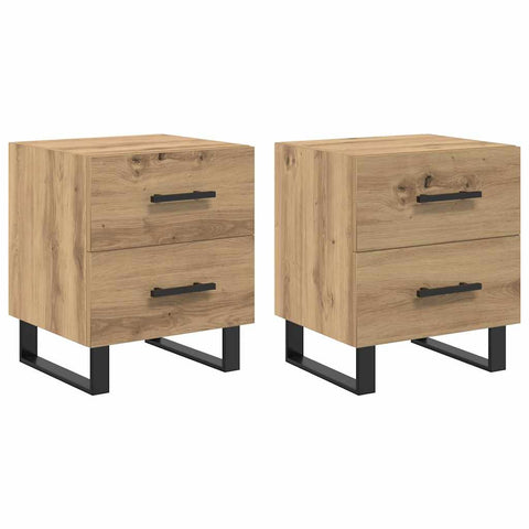 vidaXL Bedside Cabinets 2 pcs Artisan oak 40 x 35 x 47.5 cm