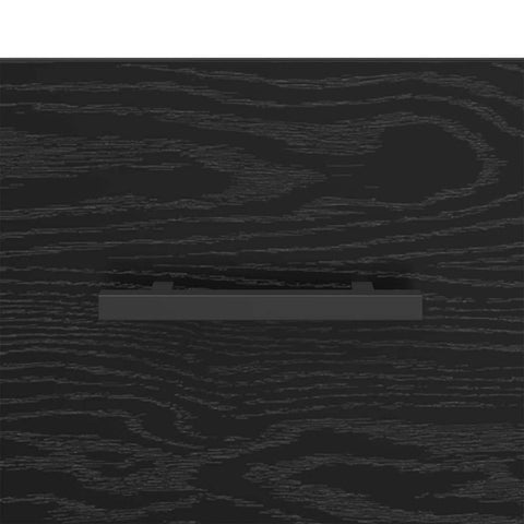 vidaXL Bedside Cabinet Black oak 40 x 35 x 47.5 cm Engineered wood