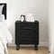 vidaXL Bedside Cabinet Black oak 40 x 35 x 47.5 cm Engineered wood