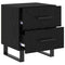 vidaXL Bedside Cabinet Black oak 40 x 35 x 47.5 cm Engineered wood