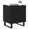vidaXL Bedside Cabinet Black oak 40 x 35 x 47.5 cm Engineered wood