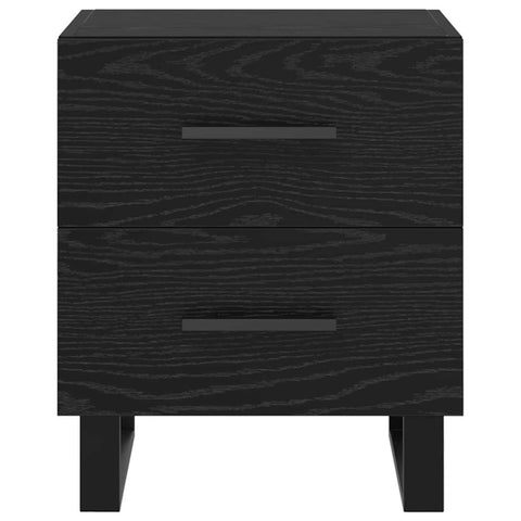 vidaXL Bedside Cabinets with Drawer 2 pcs Black oak 40 x 35 x 47.5 cm