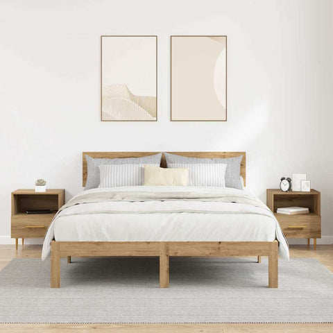 vidaXL Bedside Table 2 pcs Brown 40 x 35 x 47.5 cm Engineered wood