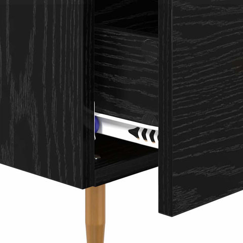 vidaXL Bedside Table Black 40 x 35 x 47.5 cm Engineered wood