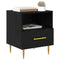 vidaXL Bedside Table Black 40 x 35 x 47.5 cm Engineered wood
