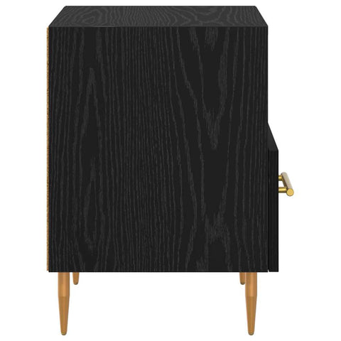 vidaXL Bedside Table Black 40 x 35 x 47.5 cm Engineered wood