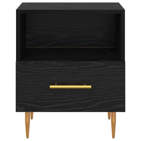 vidaXL Bedside Table 2 pcs Black 40 x 35 x 47.5 cm Engineered wood