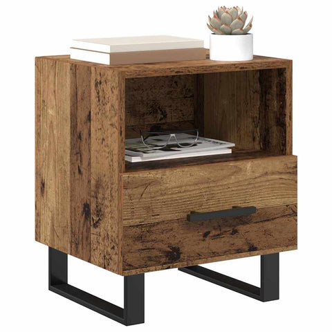 vidaXL Bedside Cabinet Old wood 40 x 35 x 47.5 cm Engineered wood