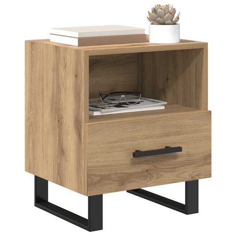 vidaXL Bedside Cabinet Artisan oak 40 x 35 x 47.5 cm Engineered wood