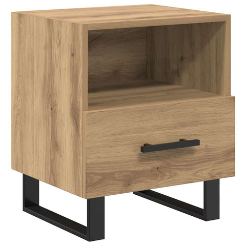 vidaXL Bedside Cabinet with Drawer 2 pcs Artisan oak 40 x 35 x 47.5 cm