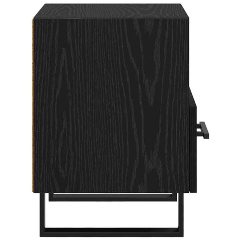 vidaXL Bedside Cabinet Black oak 40 x 35 x 47.5 cm Engineered wood