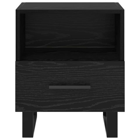 vidaXL Bedside Cabinet with Drawer 2 pcs Black oak 40 x 35 x 47.5 cm