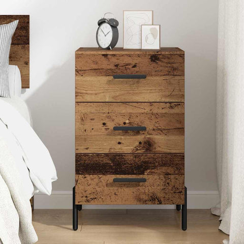 vidaXL Bedside Cabinet Old wood 40 x 40 x 66 cm Engineered wood