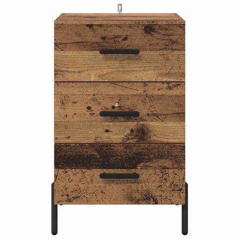 vidaXL Bedside Cabinet Old wood 40 x 40 x 66 cm Engineered wood