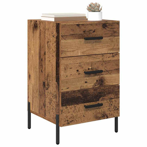 vidaXL Bedside Cabinet Old wood 40 x 40 x 66 cm Engineered wood