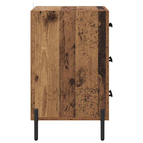 vidaXL Bedside Cabinet Old wood 40 x 40 x 66 cm Engineered wood