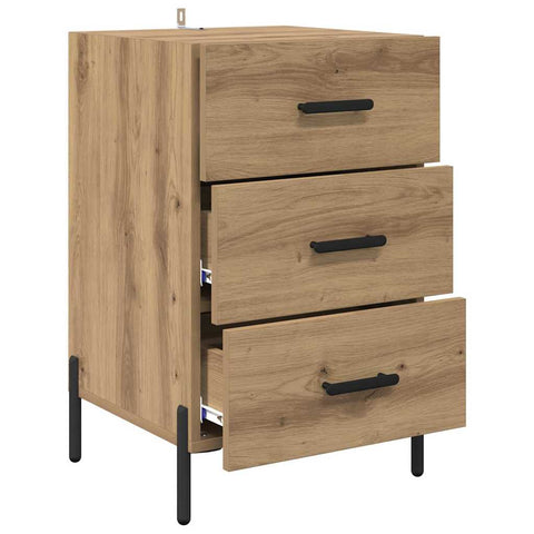 vidaXL Bedside Cabinet Artisan oak 40 x 40 x 66 cm Engineered wood