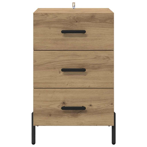 vidaXL Bedside Cabinet Artisan oak 40 x 40 x 66 cm Engineered wood