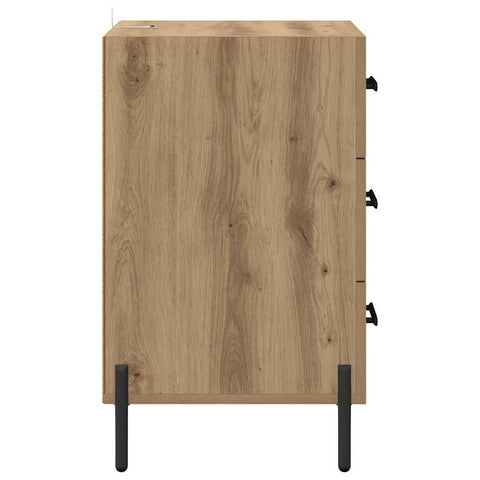 vidaXL Bedside Cabinet Artisan oak 40 x 40 x 66 cm Engineered wood