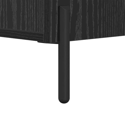vidaXL Bedside Cabinet Black oak 40 x 40 x 66 cm Engineered wood