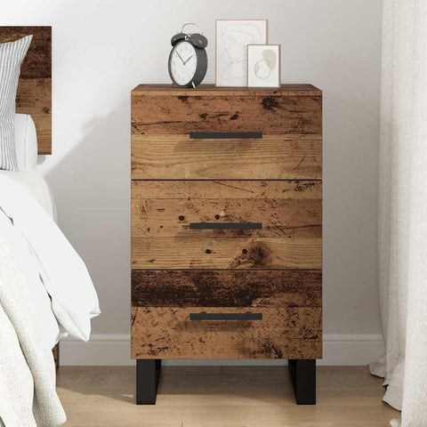 vidaXL Bedside Cabinet Old Wood 40 x 40 x 66 cm Engineered Wood